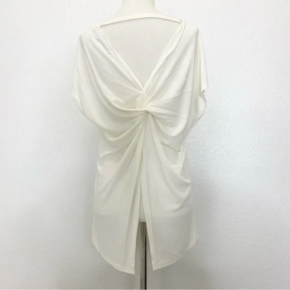 OYANUS Cream Back Knot Blouse - Picture 2 of 3